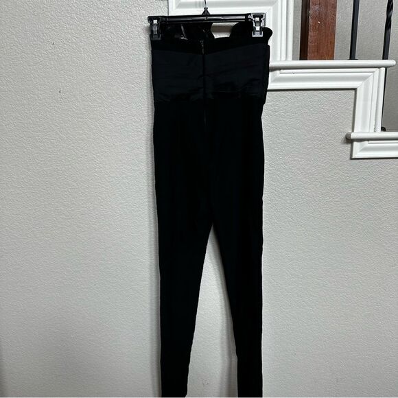 Nasty Gal Black Bandeau Strapless Bow Tie Twist Jumpsuit Catsuit - Women S - Picture 4 of 6